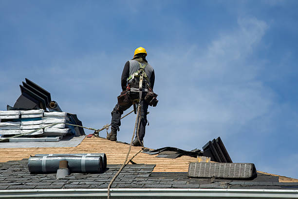 Professional Gutter Installation technician working in Mickleton, NJ